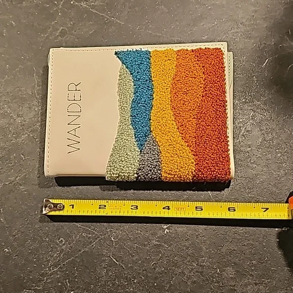 Funky boho wander explore punch needle passport holder wallet - Picture 5 of 5